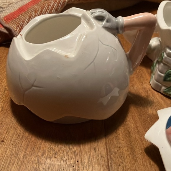 Humpty Dumpty creamer and sugar set vintage ceramic piece - Picture 6 of 11